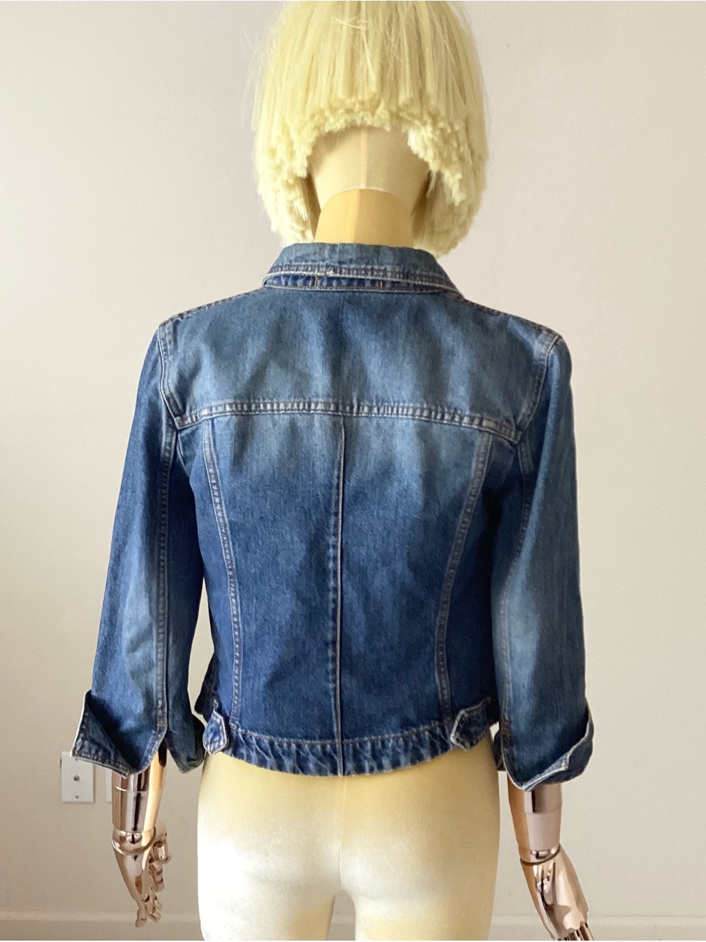 Dolce & Gabbana Blue Denim Crop Jacket S 6/42 — image 3 of 8
